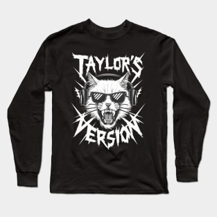 death metal taylors cat version Long Sleeve T-Shirt